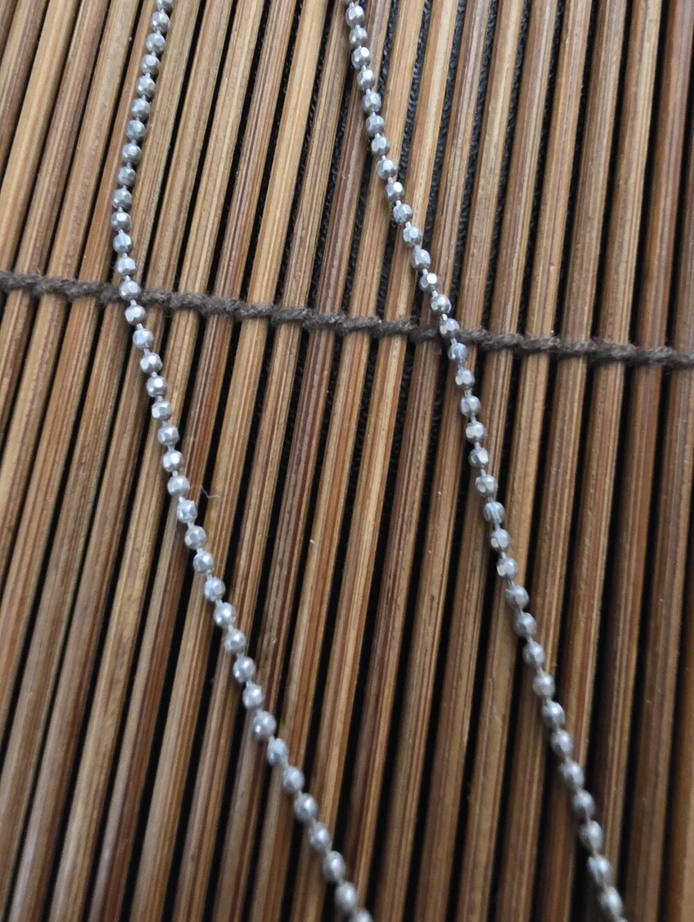 925 Silver Julia Ball Chain Necklace (Vintage)